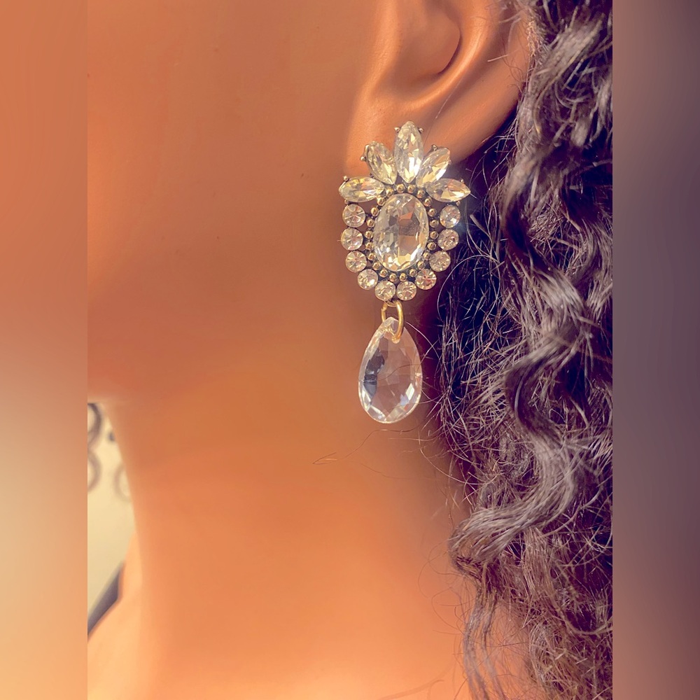 Kenneth Jay Lane Crystal Drop Earrings